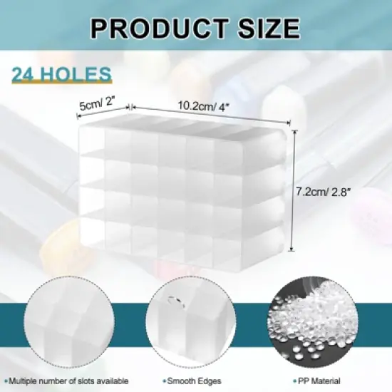 Unique Bargains PVC Space Saving Pen Storage Multi-Slots Design Marker Organizer image {1}