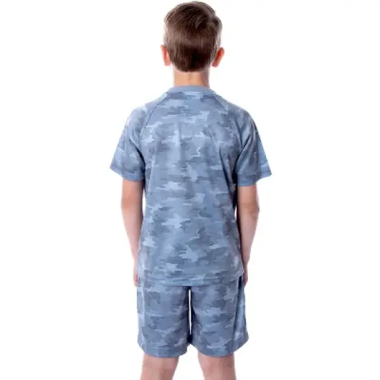 DC Comics Boys' Justice League Digital Camo Batman 2 PC Pajama Set Grey image {1}