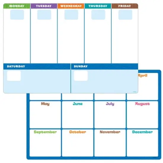 TREND Wipe-Off Planner Sheets, 5 Per Set, 2 Sets image {1}
