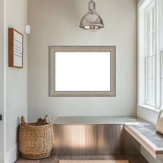 Amanti Art Fleur Champagne Silver Framed Dry Erase Magnetic Board image {7}