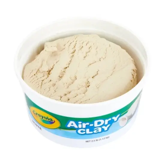Crayola 2.5lb Air Dry Clay White: Self-Hardening Non-Toxic Modeling Clay for Kids, Creative Thinking, Ages 4+ image {1}
