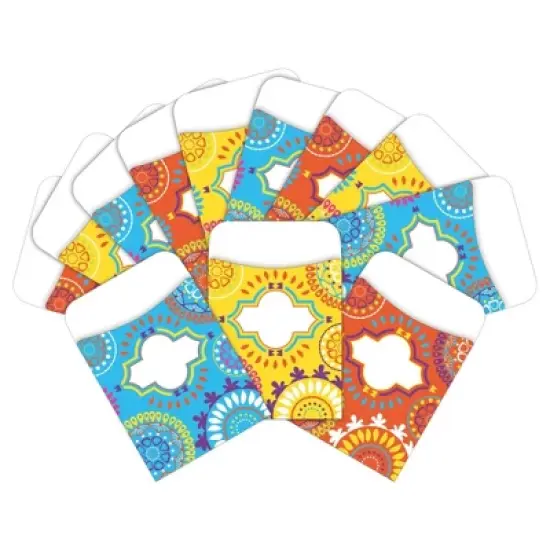 Barker Creek 12 Letter-Size File Folders & 30 Adhesive Pockets Set - Moroccan image {3}
