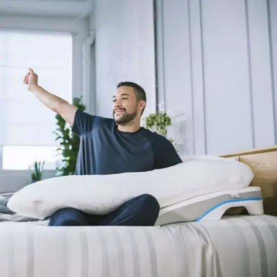 MedCline Shoulder Relief System - Bed Wedge & Full Body Shoulder Pillow for Side Sleepers - with Arm Hole image {8}