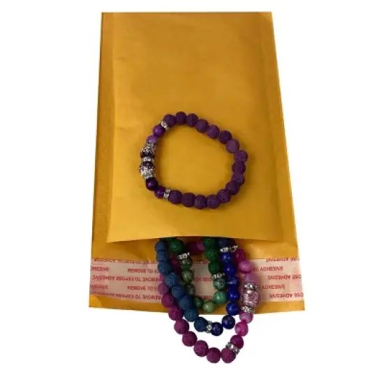 UOFFICE 25 Kraft Bubble Mailers 4x8" - #000 Self-Sealing Padded Envelopes Bags image {6}