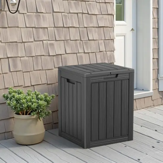 MAYEERTY 28 Gallon Large Capacity Outdoor Deck Box for Patio Furniture Cushions, Pillow with Wheels image {4}