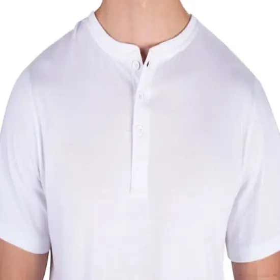 SLEEPHERO Men's Short Sleeve Henley Short Pajama Set image {3}