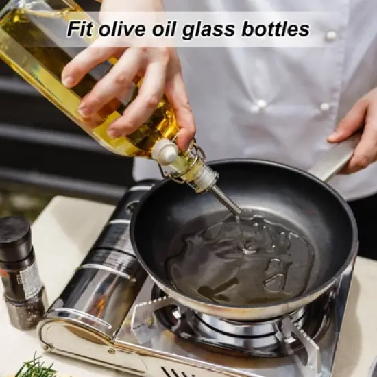 Unique Bargains Stainless Steel Integrated Dust-proof Cap Spouts Wine Bottle Pourers 6 Pcs image {3}