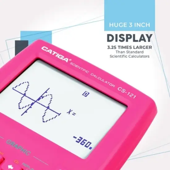 CATIGA Scientific Graphing Calculator, 360 Functions, Large Display, Graphing & Advanced Math for Students and Beginners image {5}
