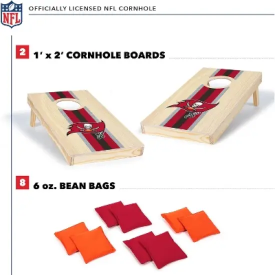 NFL Tampa Bay Buccaneers 1'x2' Wood Cornhole Set image {1}