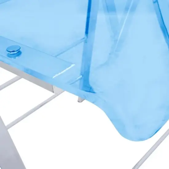 LeisureMod Menno Folding Dining Chair with Stainless Steel Frame, Compact and Durable Design for Kitchen, Balcony, Patio, Garden, Office, or Event Use image {9}