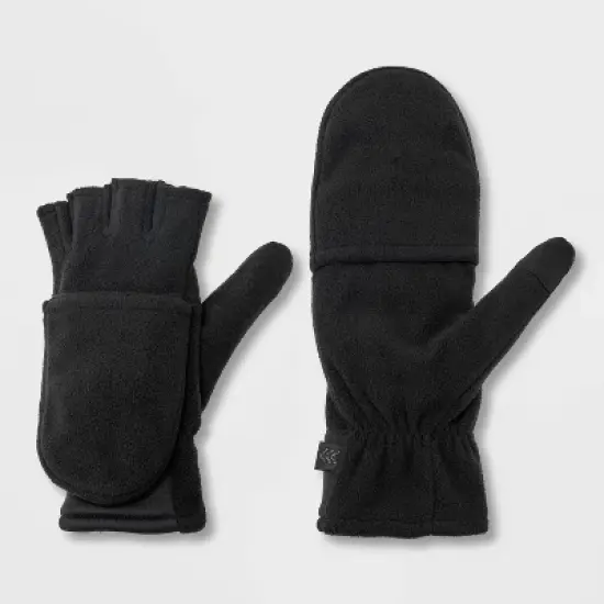 Men's Flip Top Fleece Gloves - All in Motion&trade; Black image {3}