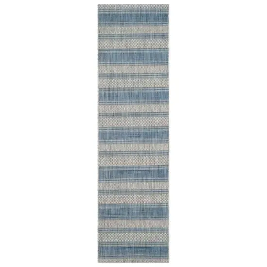 Clara Outdoor Rug Gray/Navy - Safavieh image {3}