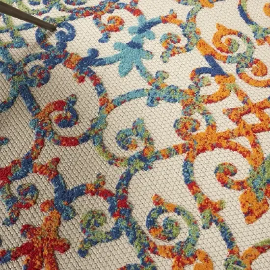 Nourison Aloha Contemporary Scroll Outdoor Rug image {10}