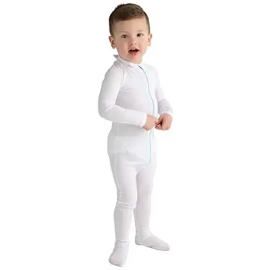 AD Rescue Wear Eczema Clothing for Toddlers - White Long Sleeve Bodysuit for Young Kids - Itch Relief, Ultra-Soft (3 Years) image {7}