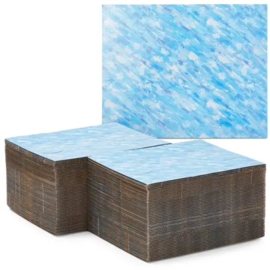 Bright Creations 100 Pack Corner Protectors for Shipping Art, Adjustable Cardboard Edges for Moving, Blue, Fits 1", 1.5", 2.2" Frames image {6}