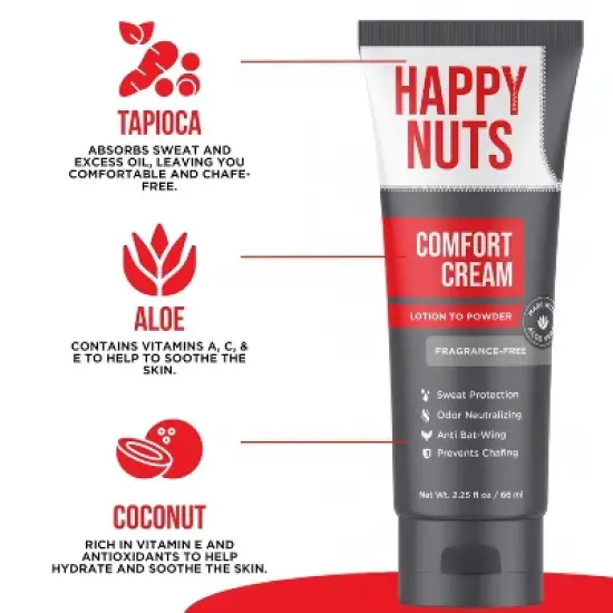 Happy Nuts Comfort Cream Deodorant - Unscented - 2.25 fl oz image {1}