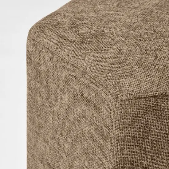 Hex Upholstered Ottoman Tan - Threshold&trade; designed with Studio McGee image {3}