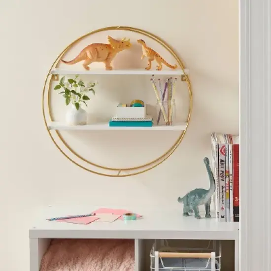 Kids' Round Shelf with Gold Wire - Pillowfort&trade; image {1}