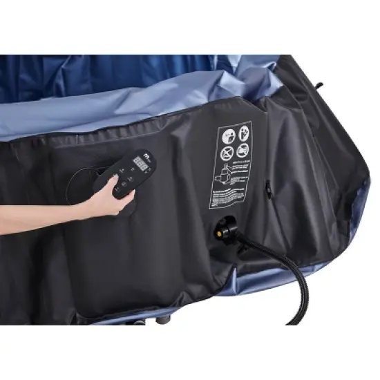 MSpa Bergen Round Bubble Spa with Thermal Cover 245 Gal 138 Electric 110 Volt AC Inflatable Hot Tub image {2}