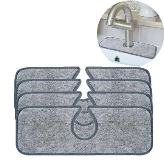 Sink Faucet Absorbent Mat,Ternal Sinkmat,Quick Dry Mat,Absorbent Microfiber Fabric image {7}