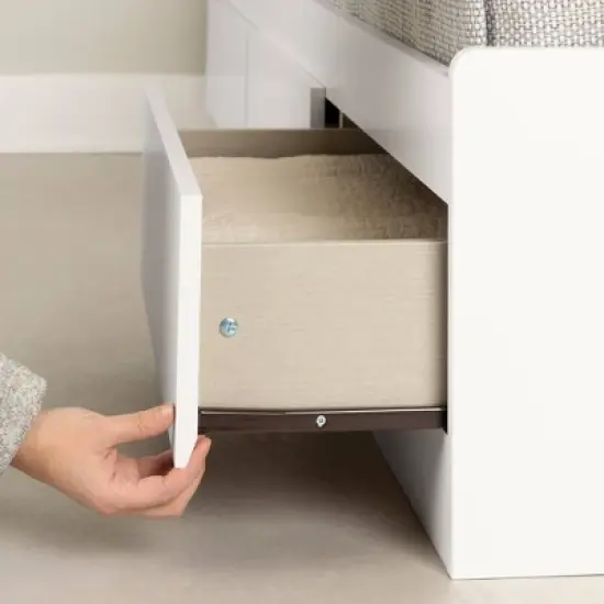 Munich Mates Bed with 3 Drawers Pure White - South Shore image {2}