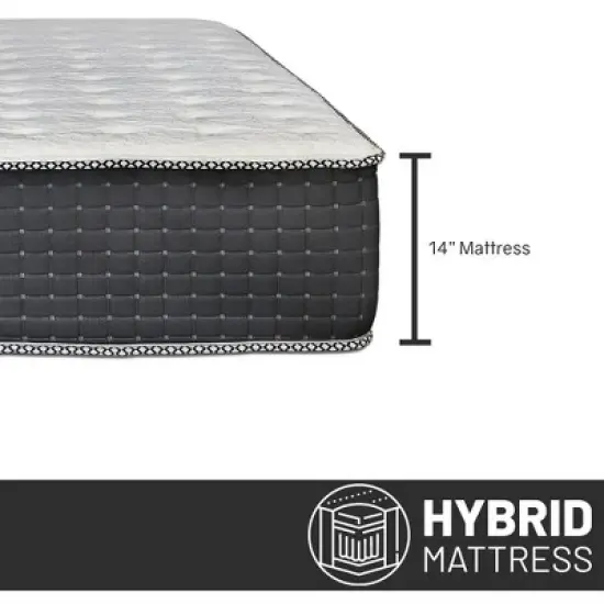 Continental Sleep 14" Medium Firm Pocket Coil Hybrid Mattress, image {4}