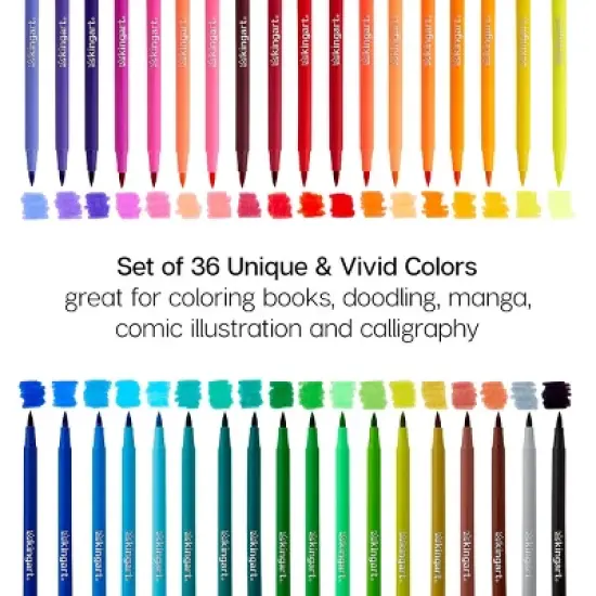 KINGART Watercolor Brush Markers 36 Colors image {2}