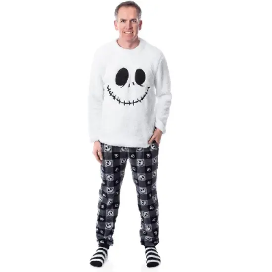 Nightmare Before Christmas Men's Jack Skellington Pajama Set With Socks image {3}