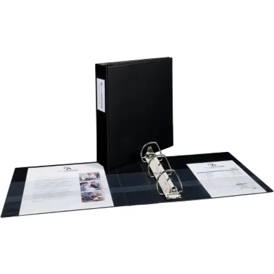 Avery Durable 3 Ring Binder, 2" One Touch EZD Rings, Label Holder, 1 Black Binder (08502) image {6}