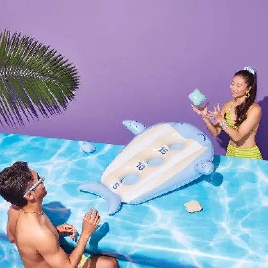 Whale Beanbag Toss Float - Sun Squad&trade;: Novelty Pool Toy for Kids image {1}