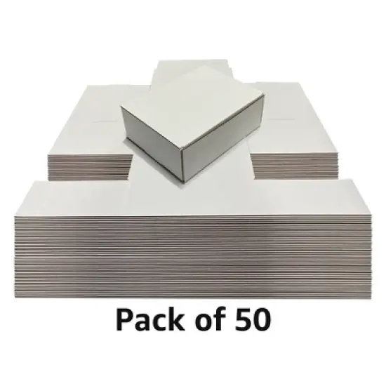 UBMOVE Bulk Pack of 50 White Corrugated Mailer and Literature Boxes (12-1/9" x 9-3/4" x 4") image {4}