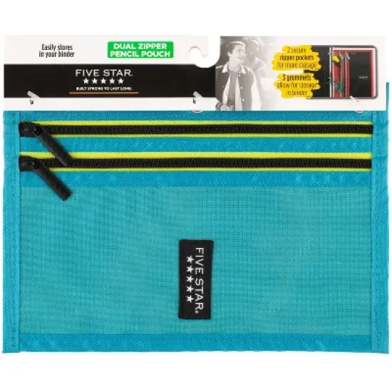 Five Star Dual Zipper Pencil Pouch image {7}