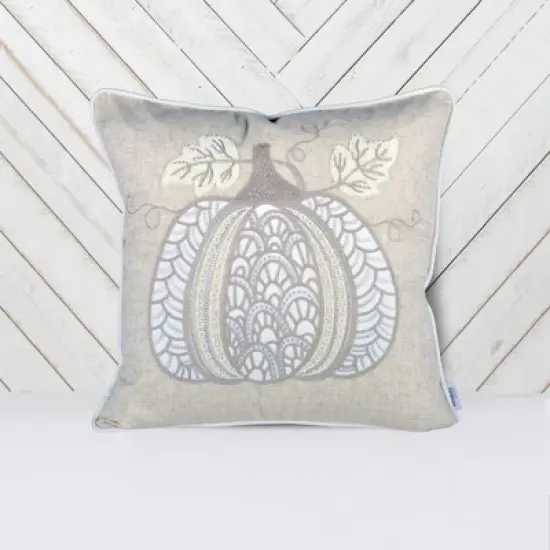 Chery Life Lace Embroidered Pumpkin Throw Pillow image {6}