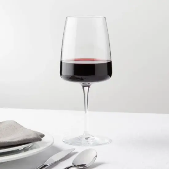 4pk Simsbury Red Wine Glasses - Threshold&trade;: Traditional Clear Glass, Dishwasher-Safe, BPA & Lead-Free, Set of 4 image {1}