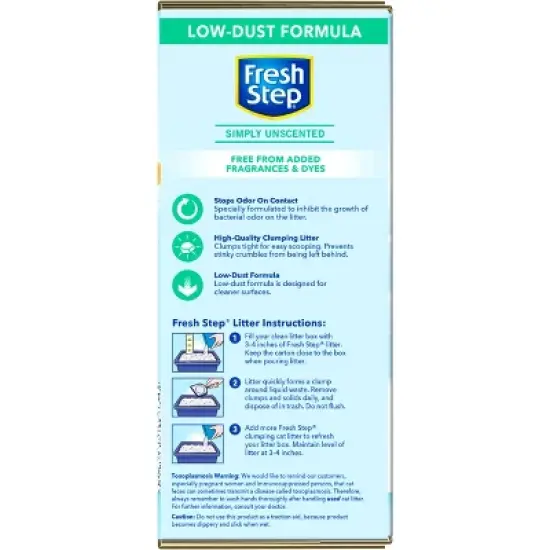 Fresh Step - Simply Unscented Litter - Clumping Cat Litter - 25lbs image {7}