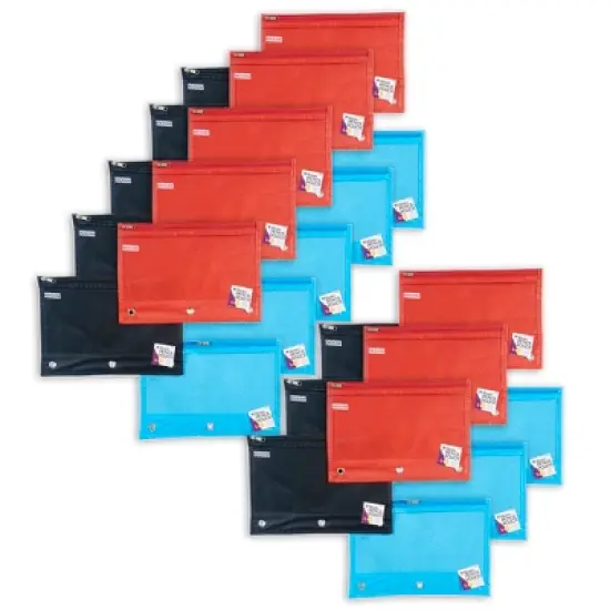 Charles Leonard Pencil Pouch, Assorted Colors, Set of 24 image {5}