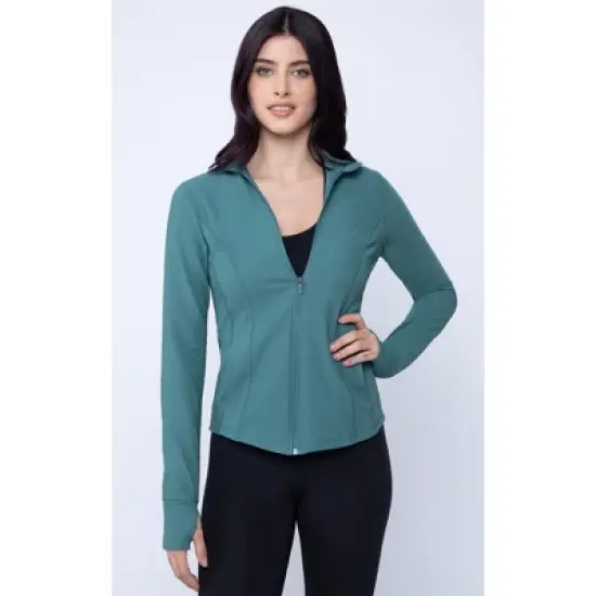 90 Degree By Reflex Interlink Ribbed Princess Seam Performance Jacket image {13}