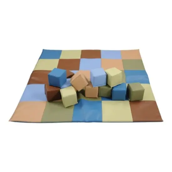 Kaplan Early Learning Woodland Patchwork Natural Colored Toddler Blocks - 12 Pieces image {2}