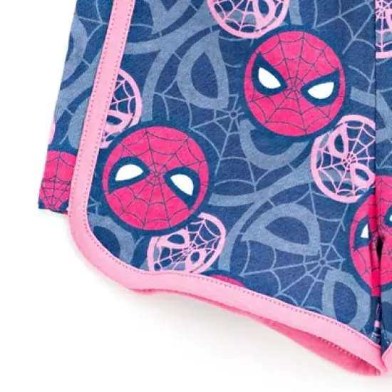 Marvel Spider-Man Ghost Spider Girls Cosplay Tank Top Dolphin Active and French Terry Shorts Toddler to Big Kid image {7}