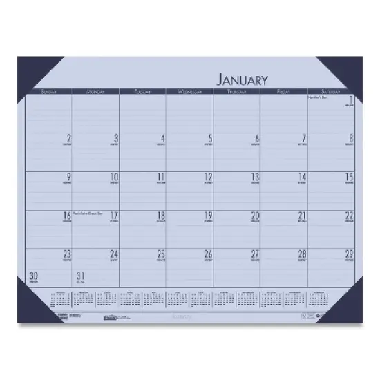 EcoTones Recycled Monthly Desk Pad Calendar, 22 x 17, Sunset Orchid Sheets, Cordovan Corners, 12-Month (Jan to Dec): 2026 image {4}