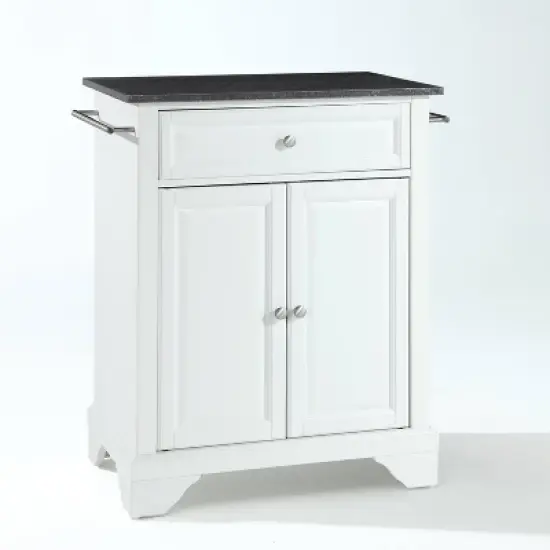 Lafayette Black Granite Top Portable Kitchen Island/Cart - Crosley image {8}