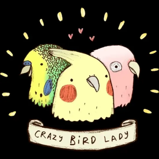 Women's Design By Humans Crazy Bird Lady By SophieCorrigan Racerback Tank Top image {1}