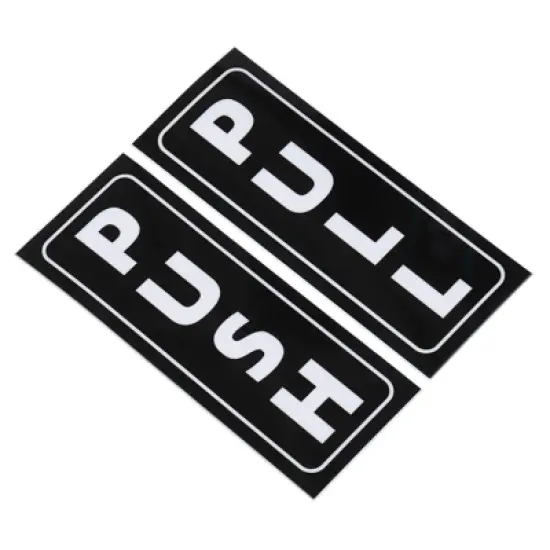 Unique Bargains PVC Self-Adhesive Waterproof Convenience Stores Push Pull Door Sign image {6}