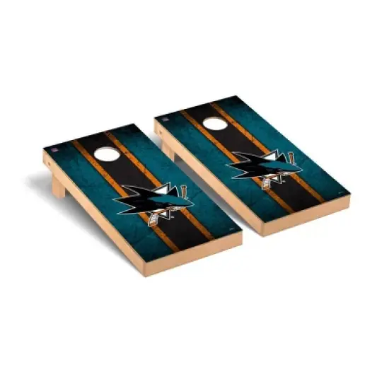 NHL San Jose Sharks Premium Cornhole Board Vintage Version image {1}