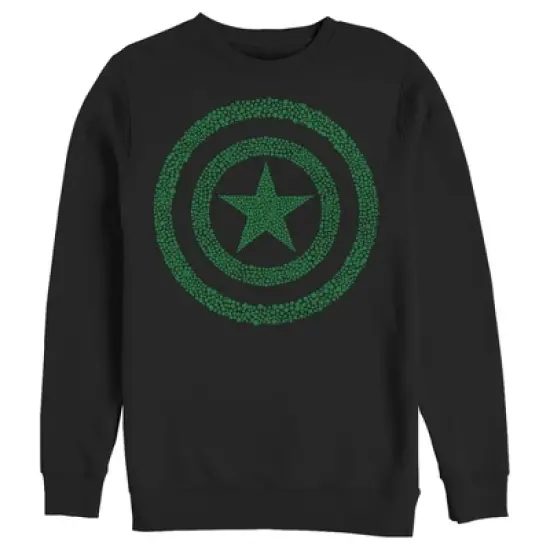 Men's Marvel St. Patrick's Day Captain America Clover Shield Sweatshirt image {3}