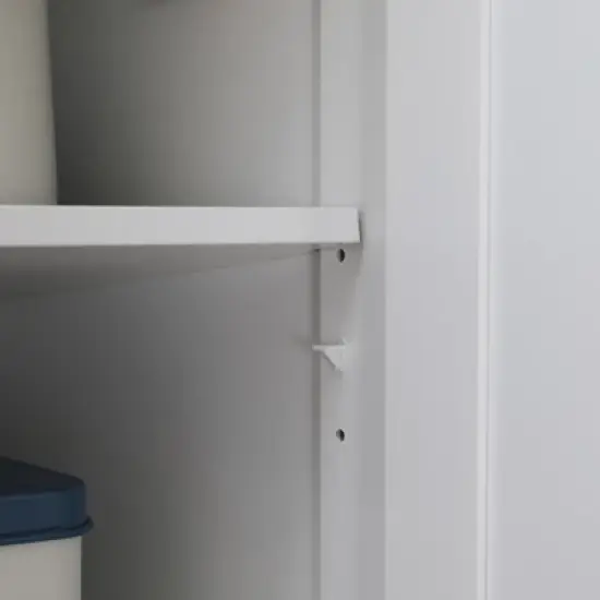 HOMCOM Rolling Kitchen Island on Wheels Utility Cart with Drop-Leaf and Rubber Wood Countertop, Storage Drawers, Door Cabinets, White image {5}