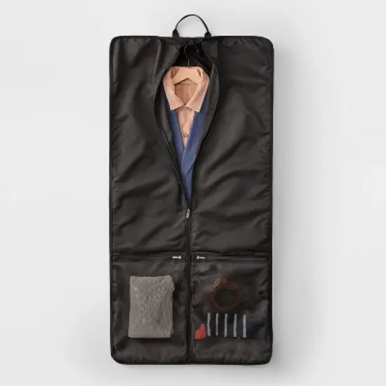 Large Garment Bag Black - Open Story&trade;️: Solid, Water-Resistant, Lightweight Luggage image {1}