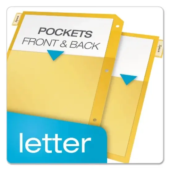 Cardinal Poly Ring Binder Pockets 11 x 8 1/2 Letter Assorted Colors 5/Pack 84009 image {1}