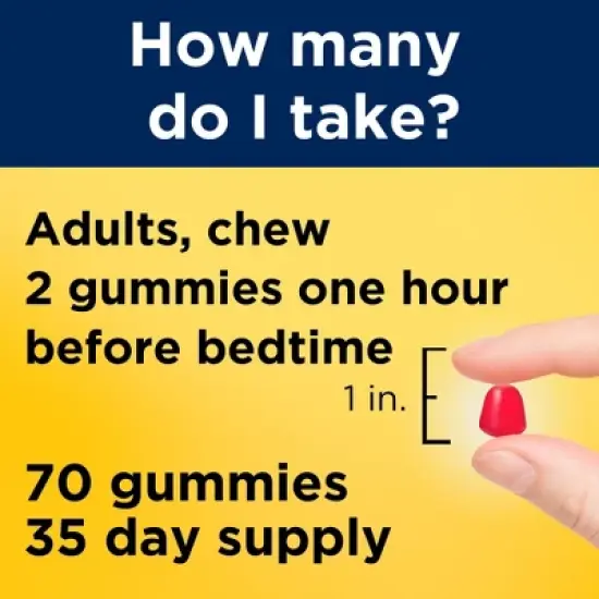 Nature Made Melatonin Maximum Strength 100% Drug Free Sleep Aid for Adults 10mg per serving Gummies image {5}