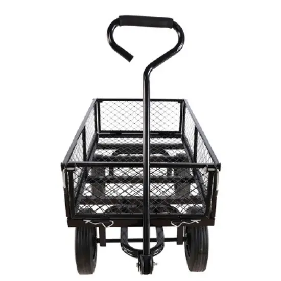 JANSNO Multi-Functional Garden Cart with Spacious Bed, Solid Tires for Gardening/Farming/Yard/Home Tasks image {7}